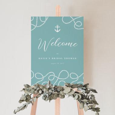 Nautical Rope and Anchor Event Welcome Sign