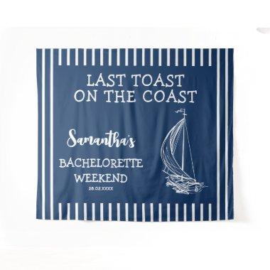 Nautical Sailboat Bachelorette Party Last Toast Tapestry