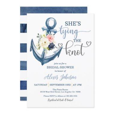 Nautical She's Tying the Knot  (Gray)