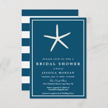 Nautical Starfish Bridal Shower Invitation Invitations