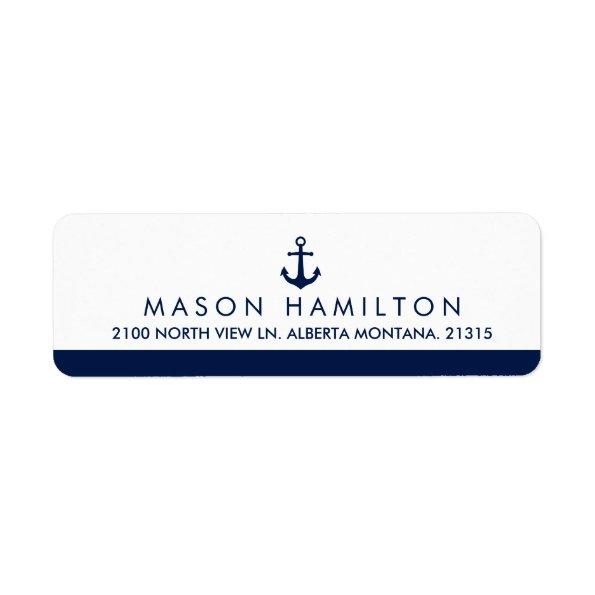 Nautical Style Anchor | Return Address Label