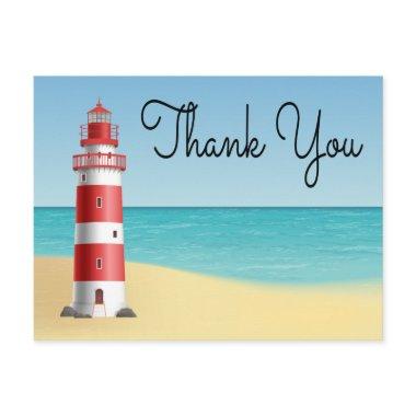 Nautical Thank You Lighthouse Wedding Beach Summer Post