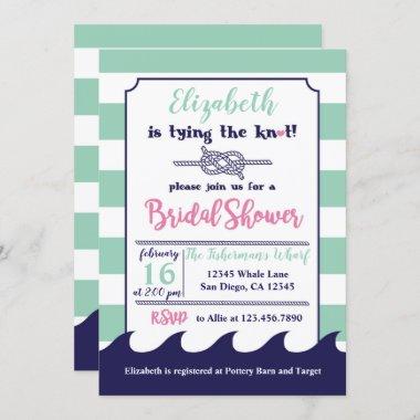 Nautical Themed Bridal Shower Invitations