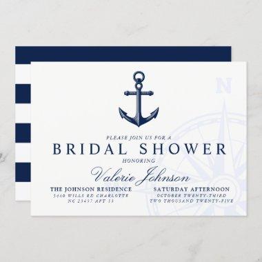 Nautical Themed | Vintage Anchor Bridal Shower Invitations