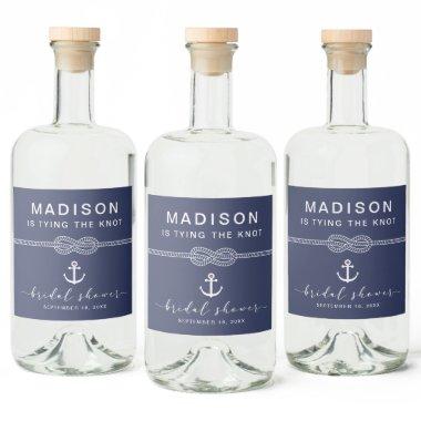 Nautical Tying the Knot  Favor Liquor Bottle Label