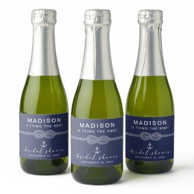 Nautical Tying the Knot  Favor Sparkling Wine Label