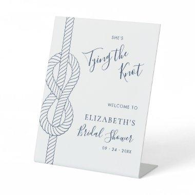 Nautical Tying the Knot  Welcome Pedestal Sign