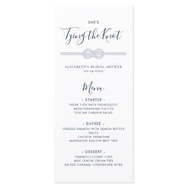 Nautical Tying the Knot White Navy  Menu