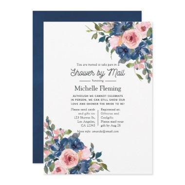 Navy and Blush Floral  by Mail
