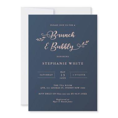 Navy and Pink Foliage Brunch & Bubbly