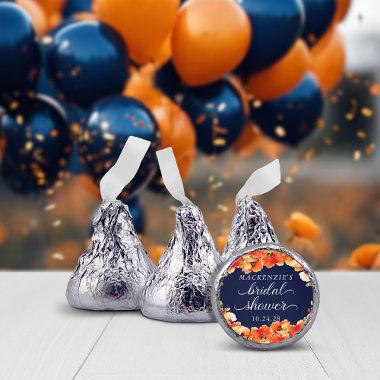 Navy Blue and Golden Poppy Bridal Shower Hershey®'s Kisses®