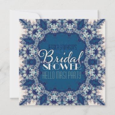 Navy Blue + Creme Delight Bridal Shower Invitations