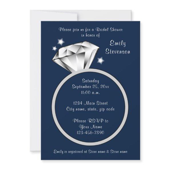 Navy Blue Diamond ring