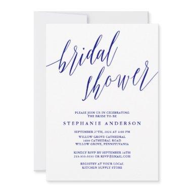 Navy Blue Elegant Script