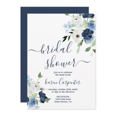 Navy Blue Floral