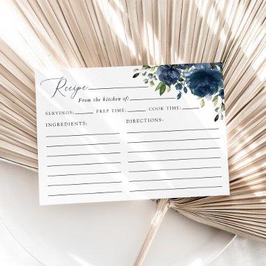 Navy Blue Flowers, Greenery,  Recipe
