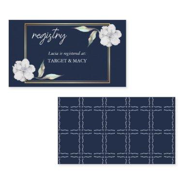 Navy Blue Gold Frame  Registry