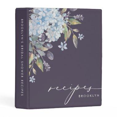 Navy Blue Hydrangeas  Recipe Mini Binder