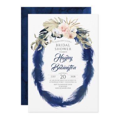 Navy Blue Pampas Grass Tropical