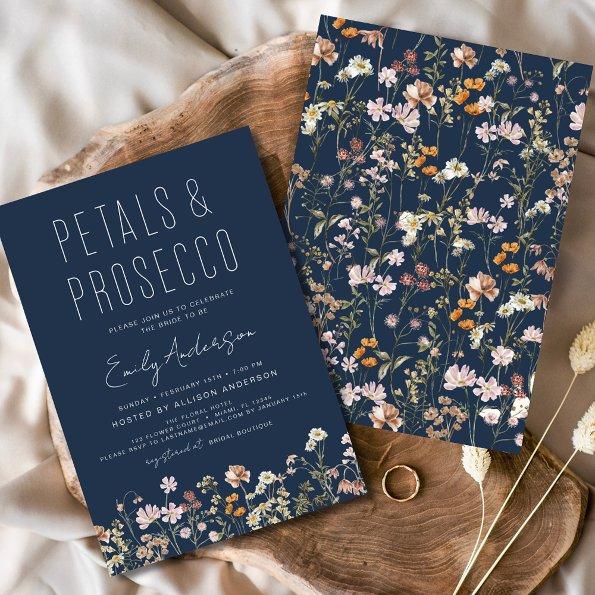 Navy Blue Petals & Prosecco