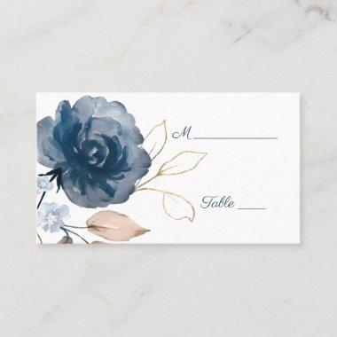 Navy Blue rose special occasion Place Invitations