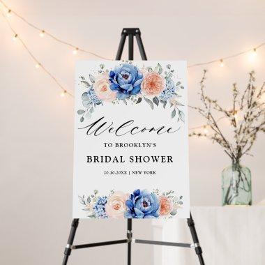 Navy Blue Slate Dusty Blush  Welcome Foam Board