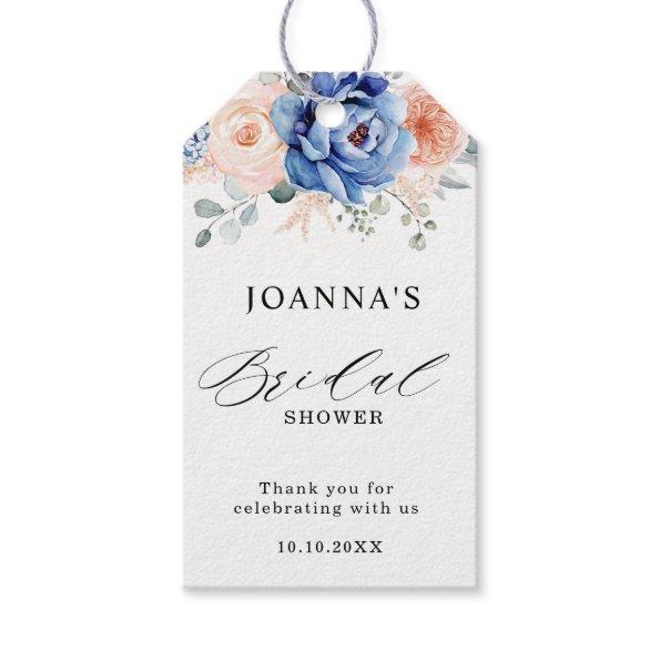 Navy Blue Slate Dusty Blush Pink  Gift Tags
