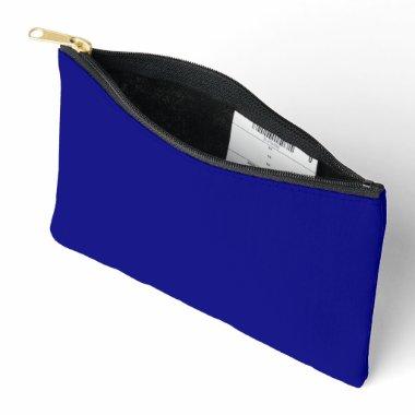 Navy Blue Solid Color Accessory Pouch