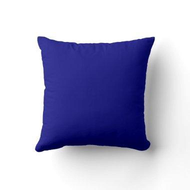 Navy Blue Solid Color Throw Pillow