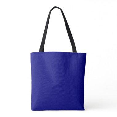 Navy Blue Solid Color Tote Bag