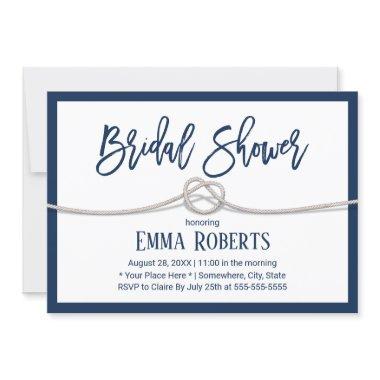 Navy Blue Tying the Knot Minimalist