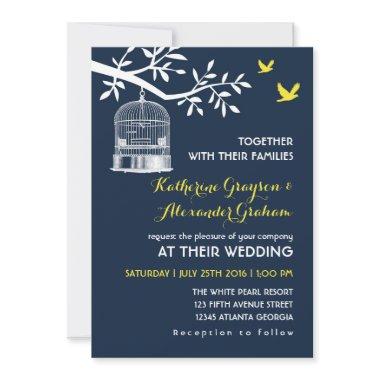 Navy Blue Vintage Bird Cage Wedding