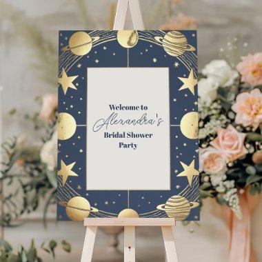 Navy Celestial Crescent Moon  Foam Board