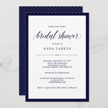 Navy Couture | Elegant Bridal Shower Invitations