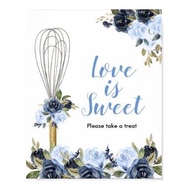 Navy Floral Soon to be Whisked away Love is Sweet Poster