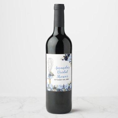 Navy Flowers Soon to be Whisked Away Wine Label