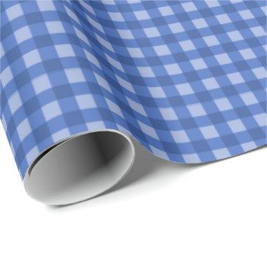Navy | Light Blue Gingham Wrapping Paper
