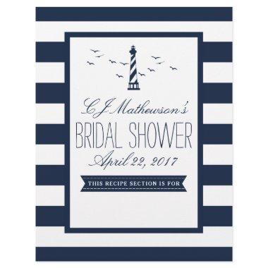 Navy Lighthouse Nautical  Divider