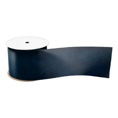 Navy Luster Dark Blue Watercolor Texture Wedding Satin Ribbon