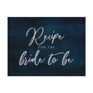 Navy Luster Silver Blue Bride to Be Recipe