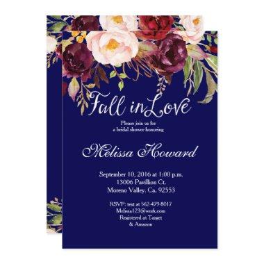 Navy marsala Invitations