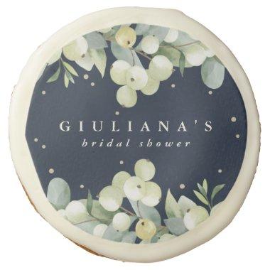 Navy Snowberry+Eucalyptus Winter  Sugar Cookie