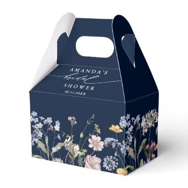 Navy Spring Wildflower Meadow  Favor Boxes