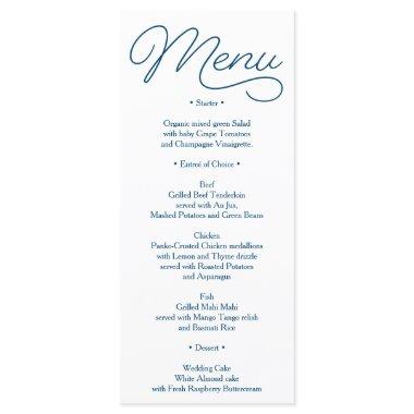 Navy Wedding Menu -  Menu - Beloved