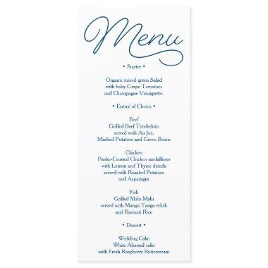 Navy Wedding Menu - Bridal Shower Menu - Beloved