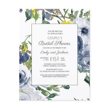 Navy Yellow White Floral Couple's