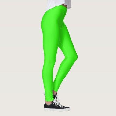 Neon Green Custom Color Bright Colorful Cute Girly Leggings