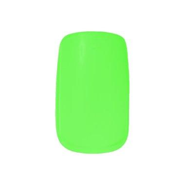 Neon Green Custom Color Bright Colorful Cute Girly Minx Nail Art