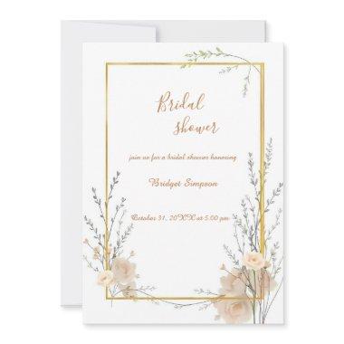 Neutral Beige Rustic Floral