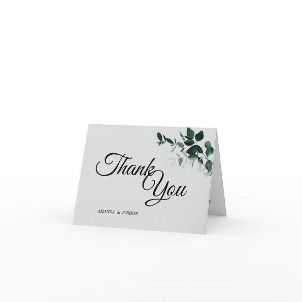 Neutral Botanical Wedding Thank You